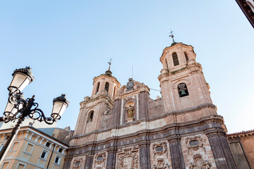 Fototapeta na wymiar The Church of Santa Isabel de Portugal, or San Cayetano in Zaragoza, Spain