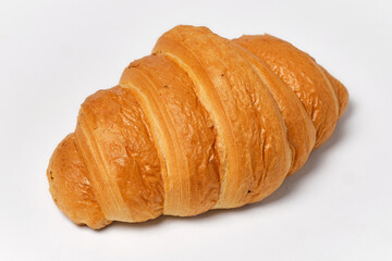 croissant without filling on a white background, close view