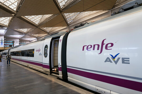 Interior of Delicias Railway Station in Zaragoza, Spain