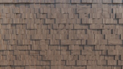 texture of wooden wall by clean concrete and details of texture wood texture in texture of blocks design wallpaper, 3d rendering 