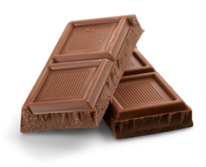 Delicious chocolates isolated on background