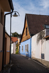 Narrow street of czech medieval town Tabor