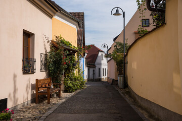 Narrow street of czech medieval town Tabor