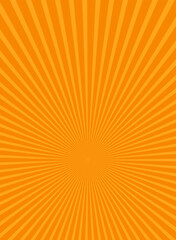 Sunlight rays vertical background. Bright orange color burst background.