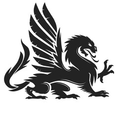 black and white dragon