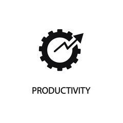 Productivity icon in flat style. Process strategy illustration on isolated background. Seo analytics sign business concept.