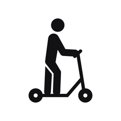 scooter with man icon
