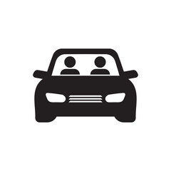 Obraz premium Carpool icon. Car sharing. Road trip.