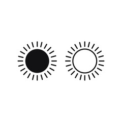 Sun icon set. Brightness Icon