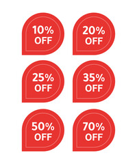 Percentage red labels 