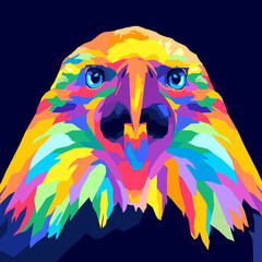 Bald eagle pop art