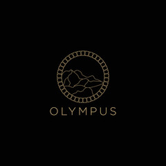 Mount olympus logo icon vector image