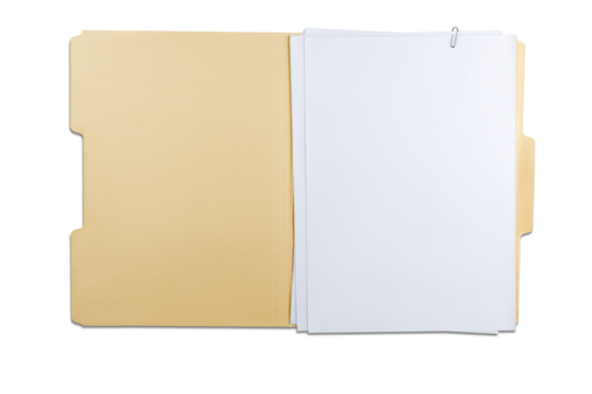 File Folder with Blank Pages