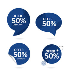  Blue Color Theme 50% Offer label, tag collection
