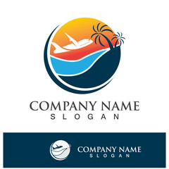 travel and holiday logo icon vector
