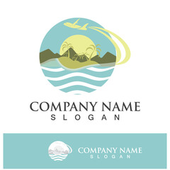 travel and holiday logo icon vector