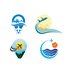 travel and holiday logo icon vector