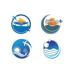 travel and holiday logo icon vector