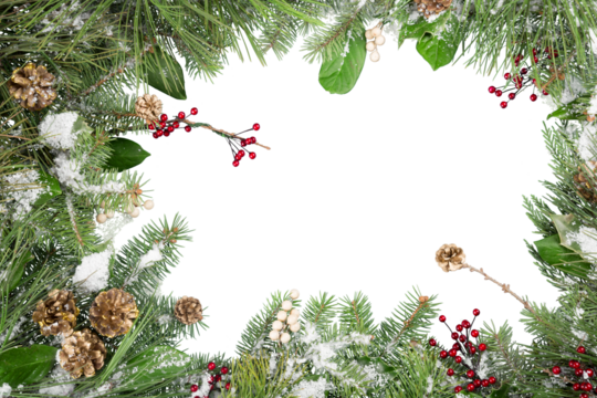 Christmas composition with pine cones and  fir branches