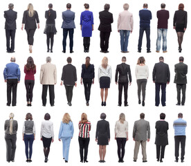 group of successful business people isolated on white