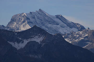 Fototapeta na wymiar Mount Doldenhorn seen from Mount Niederhorn.