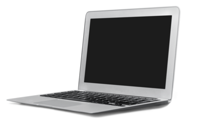 Laptop computer pc on white background