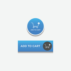 Add to cart button vector image