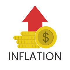 illustration vector graphic of inflation. Financial crisis.