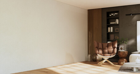 Empty room white interior design.3D rendering