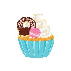 party cupcakes Keep cakes, birthday parties, cupcakes of various flavors, chocolate, lemon, blueberry, vanilla, milk, mixed fruit cupcakes