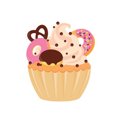 party cupcakes Keep cakes, birthday parties, cupcakes of various flavors, chocolate, lemon, blueberry, vanilla, milk, mixed fruit cupcakes