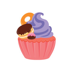 party cupcakes Keep cakes, birthday parties, cupcakes of various flavors, chocolate, lemon, blueberry, vanilla, milk, mixed fruit cupcakes