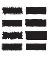 set of grunge banners textbox labels  