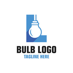 Letter L Bulb Logo Design Template Inspiration, Vector Illustration.