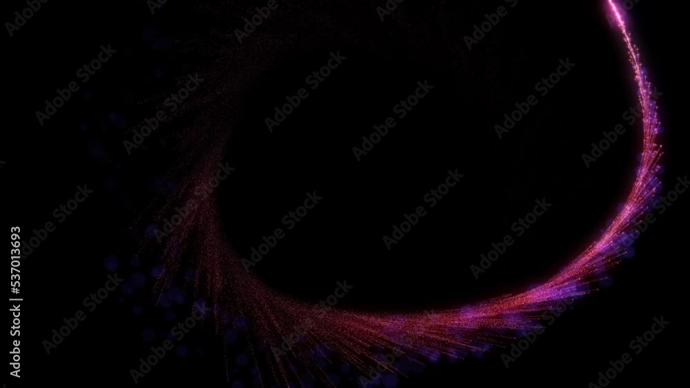 Poster trail of glowing particles. festive effect. overlays 4k. bokeh particle. sparkles isolated on black.