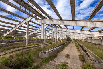 Ruined cowshed building