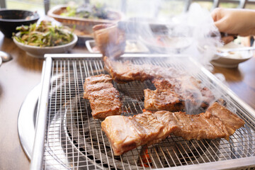 Pocheon's famous beef ribs grilled