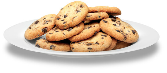 Plate of Chocolate Chip Cookies