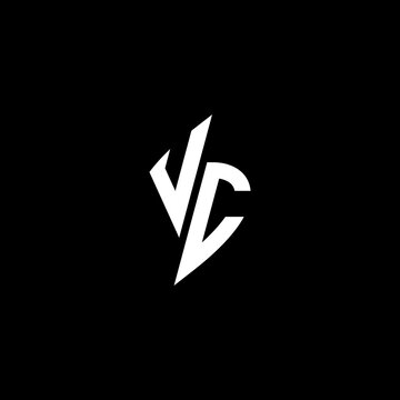 VC monogram logo esport or gaming initial concept vector