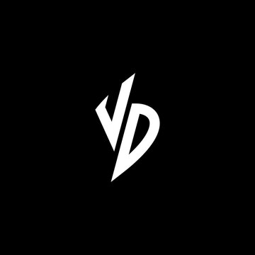 VD monogram logo esport or gaming initial concept vector