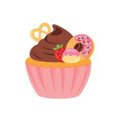 party cupcakes Keep cakes, birthday parties, cupcakes of various flavors, chocolate, lemon, blueberry, vanilla, milk, mixed fruit cupcakes