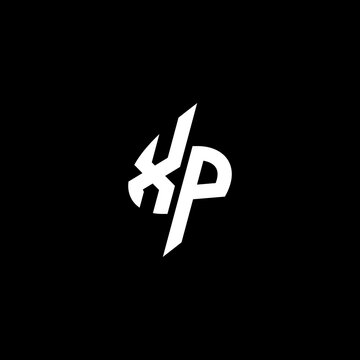XP monogram logo esport or gaming initial concept vector