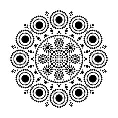 Mandala pattern black and white