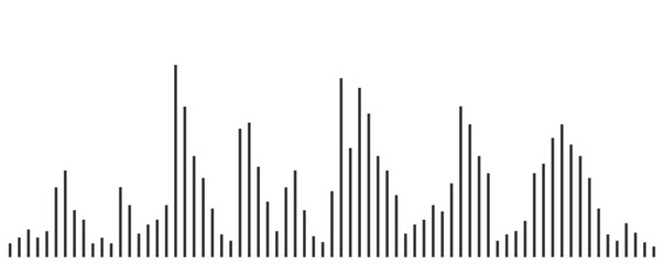 Isolated audio levels display vector