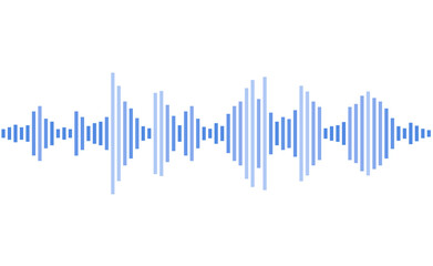 Sound waveform simple blue pattern