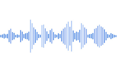 Sound waveform simple blue pattern