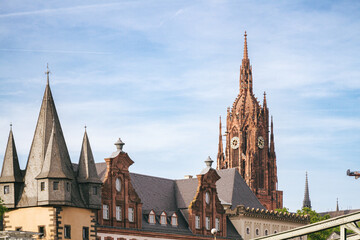 Dome Cathedral in the city of Frankfurt, Germany.