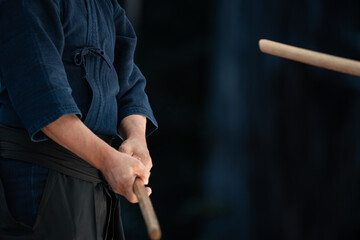 木刀を構える人物（The man holding Bokken）