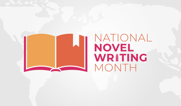 National Novel Writing Month Background Illustration