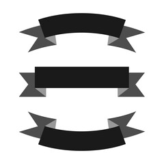 Fototapeta premium Ribbon vector Banners. Set of Ribbons Black Icons . Ribbon Illustration for banners. vector eps10